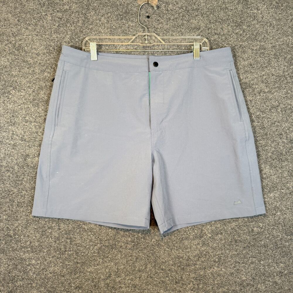 Myles Shorts Mens 38 Blue Performance Stretch Flat Front Golf‎ Outdoors